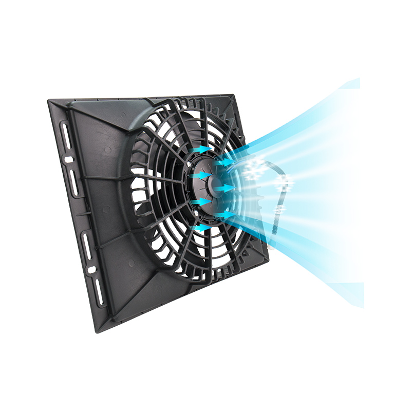 Elektrisk radiator køleblæser 120w 12v 24v bil aircondition kondensator blæser aircondition stangradiator klassisk muskelbil lastbil kondensator