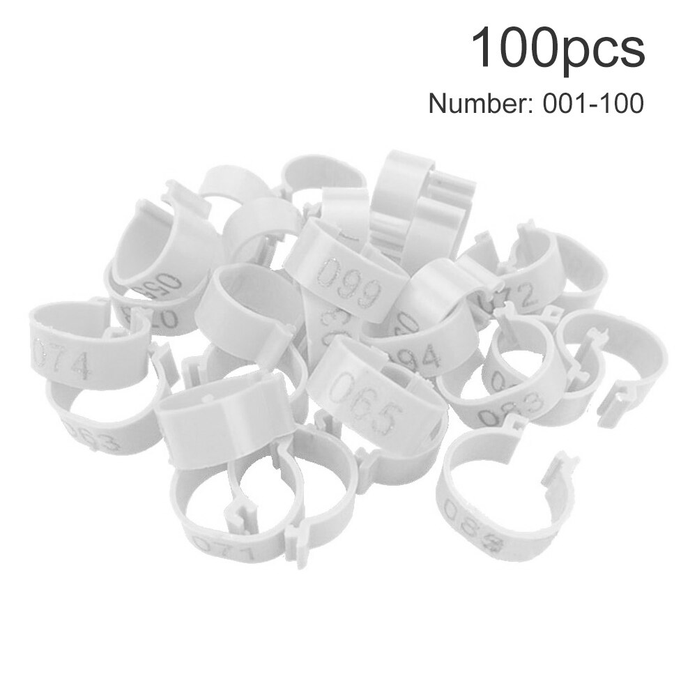 100PCS Chicken Leg Bands Chicken Poultry Rings 4 Colors Pigeon Geese Quail Bird Ring Carry tools Feeding Logo Poultry Ring Bird