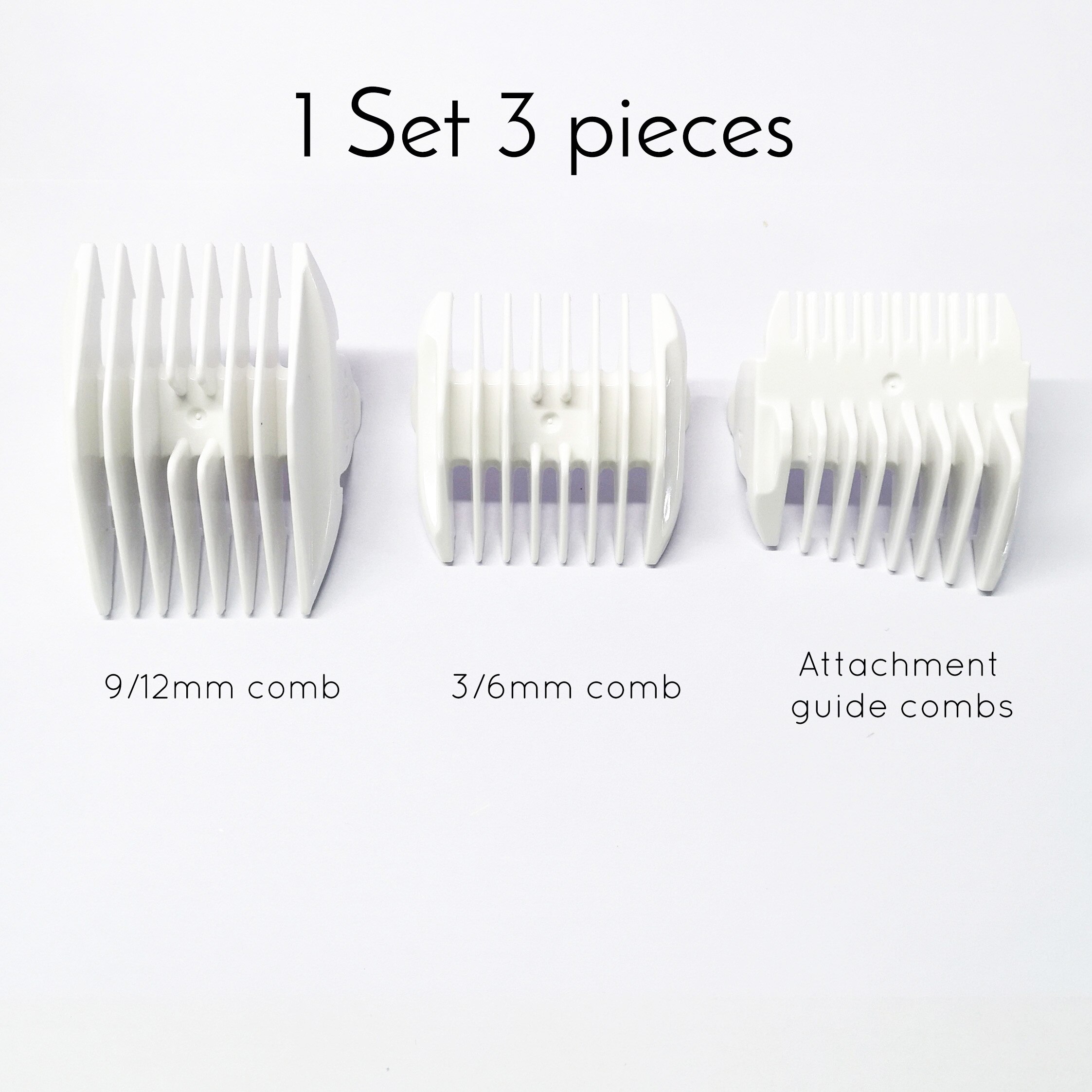 Baby Kids Hair Clipper Electric Hair Trimmer With 3 Guide Combs Echargeable Waterproof Cordless Haircut Kit For Infants: 3 Combs