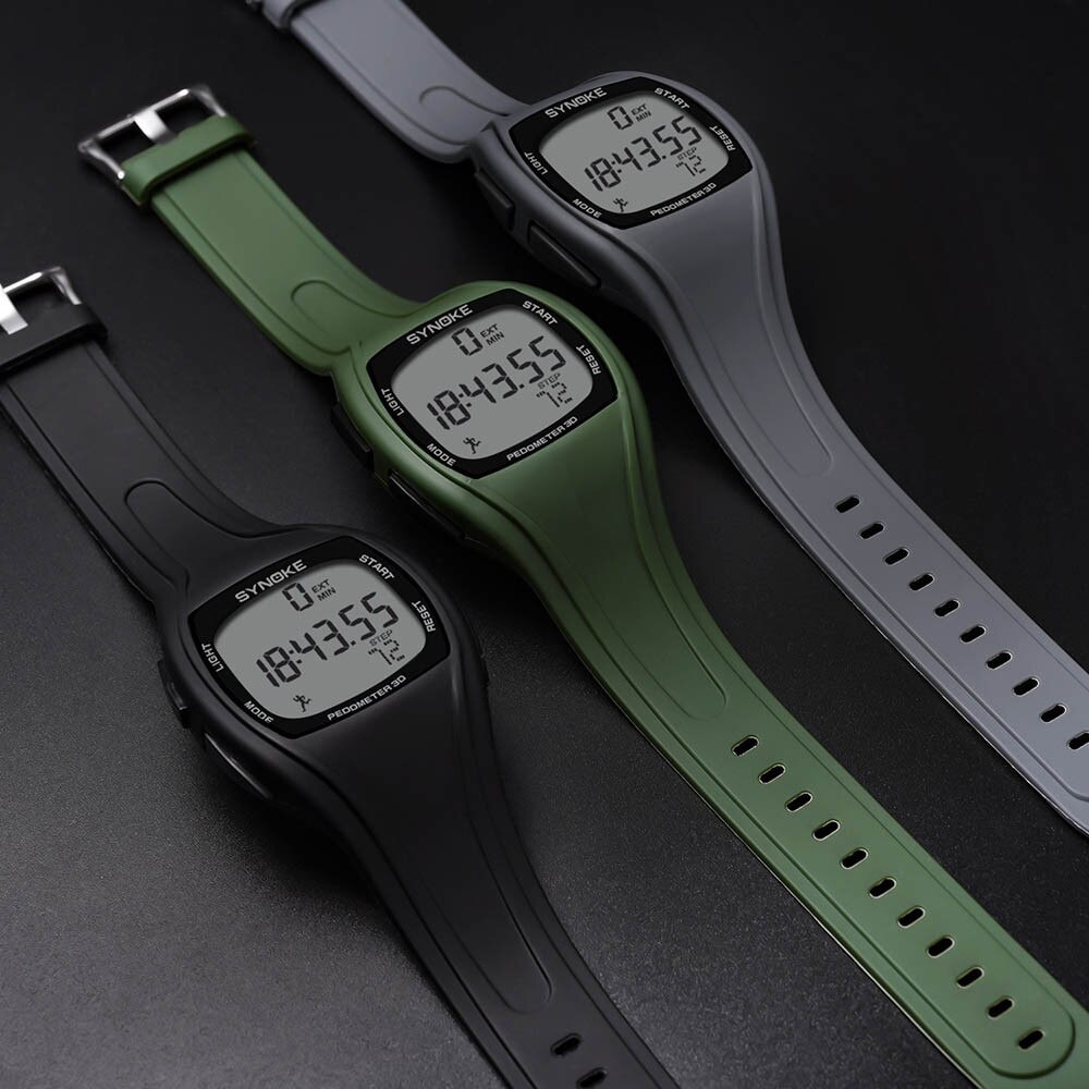 Sport Horloge Synoke Calorie Stappenteller Chronograph Outdoor Elektronische Digitale Horloges 50M Waterdicht Montre Reloj Relogio Klok
