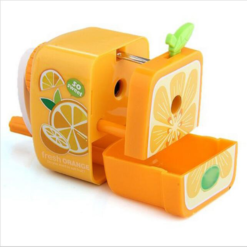 Cute Office School Fruit Hand Crank Machine Fruit Pencil Sharpener Student Pencil Sharpener Pencil Machine