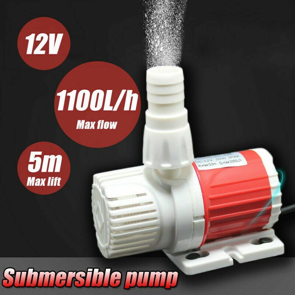 12V 20W Solar- Tauch Wasserpumpe Brunnen Pumpe Garten Teich Schwimmbad 1100L/H Energie Effiziente halt Automatisch