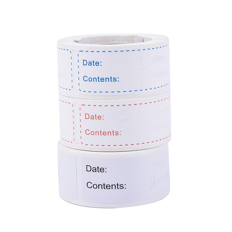 150Pcs/Roll Verwijderbare Tags Makkelijk Schoon Datum Diy Voedsel Opslag Thuis Keuken Lijm Koelkast Geen Residu Vriezer Label stickers