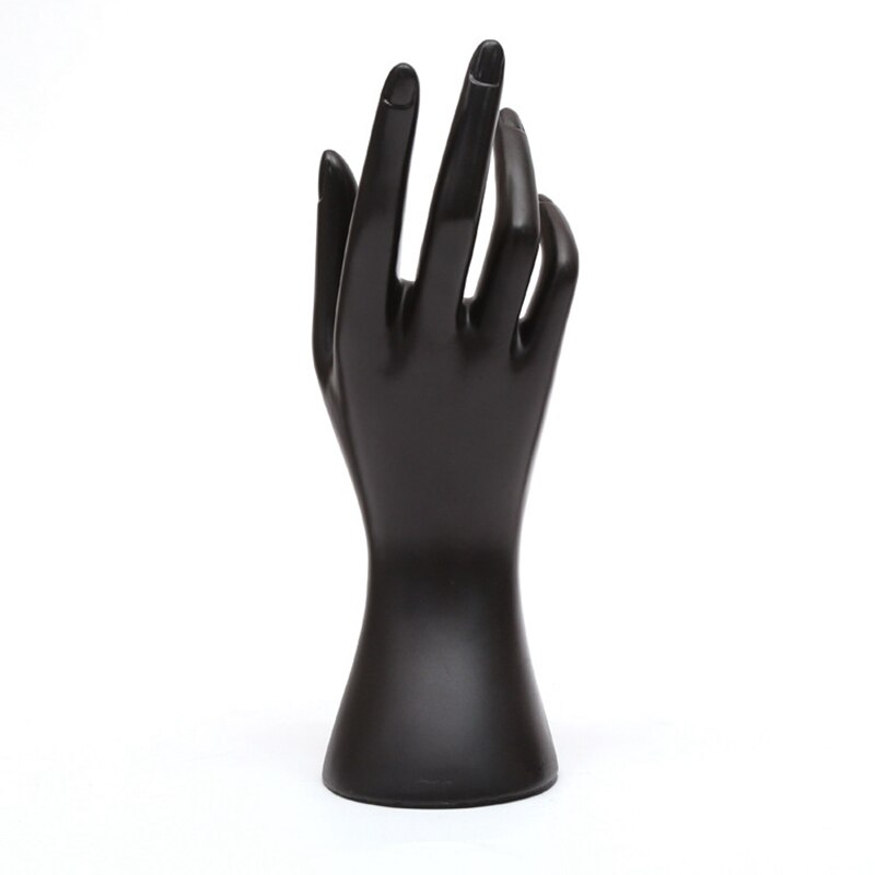 Preto 23cm x 23cm manequim mão dedo luva anel pulseira jóias exibir suporte