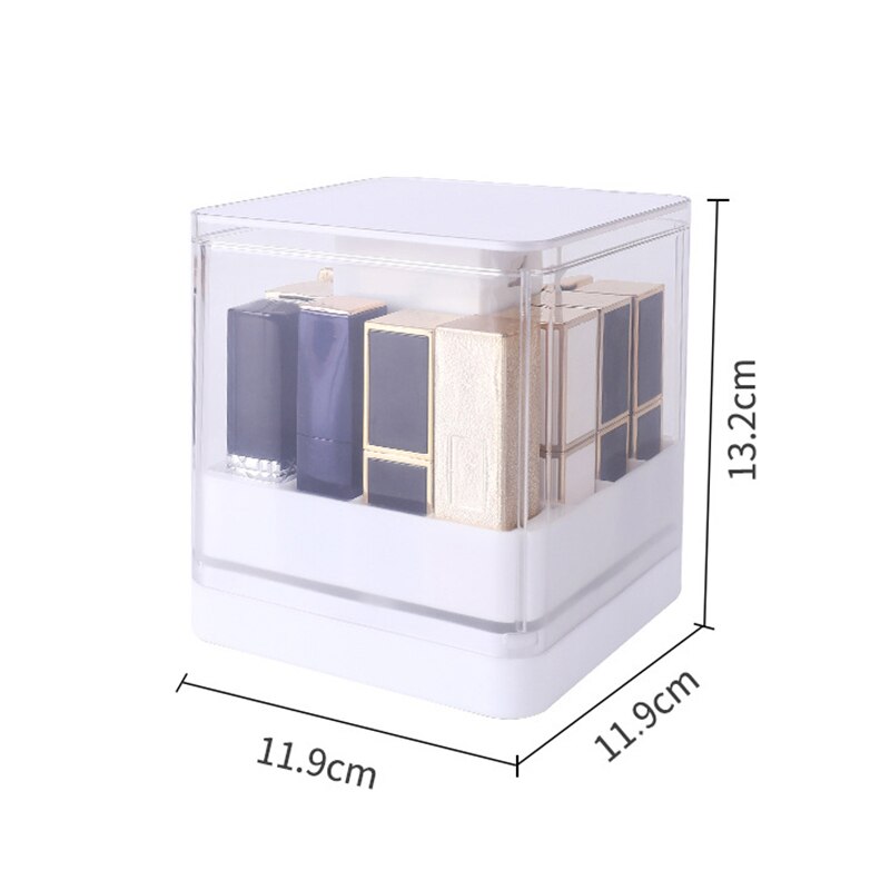 Transparent Cosmetic Storage Rack Shelf Makeup Desktop Storage Case Dustproof Table Desk Cosmetic Holder Organizer 8/12 Grid: Style 2