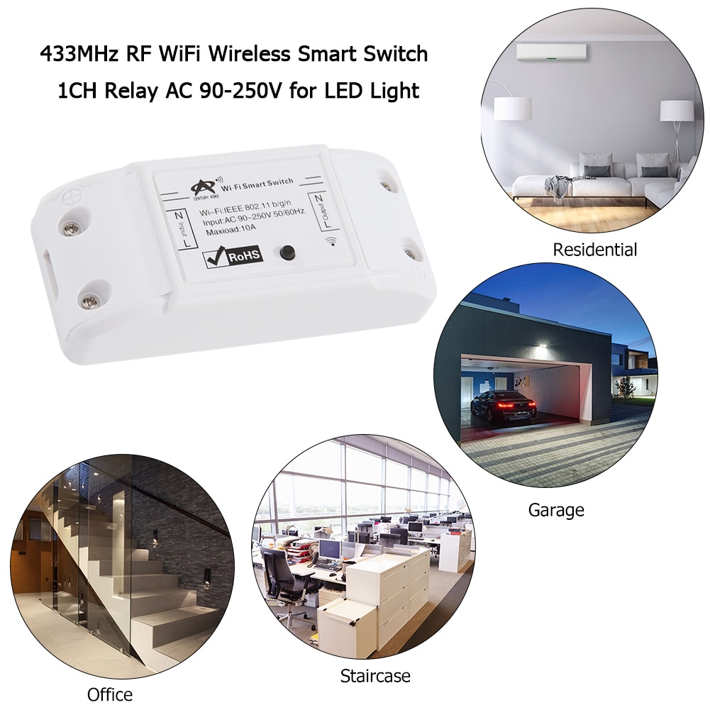 433Mhz Rf Wifi Draadloze Smart Switch 220V Smart Home Elektrische Geschakelde Voor Led Licht