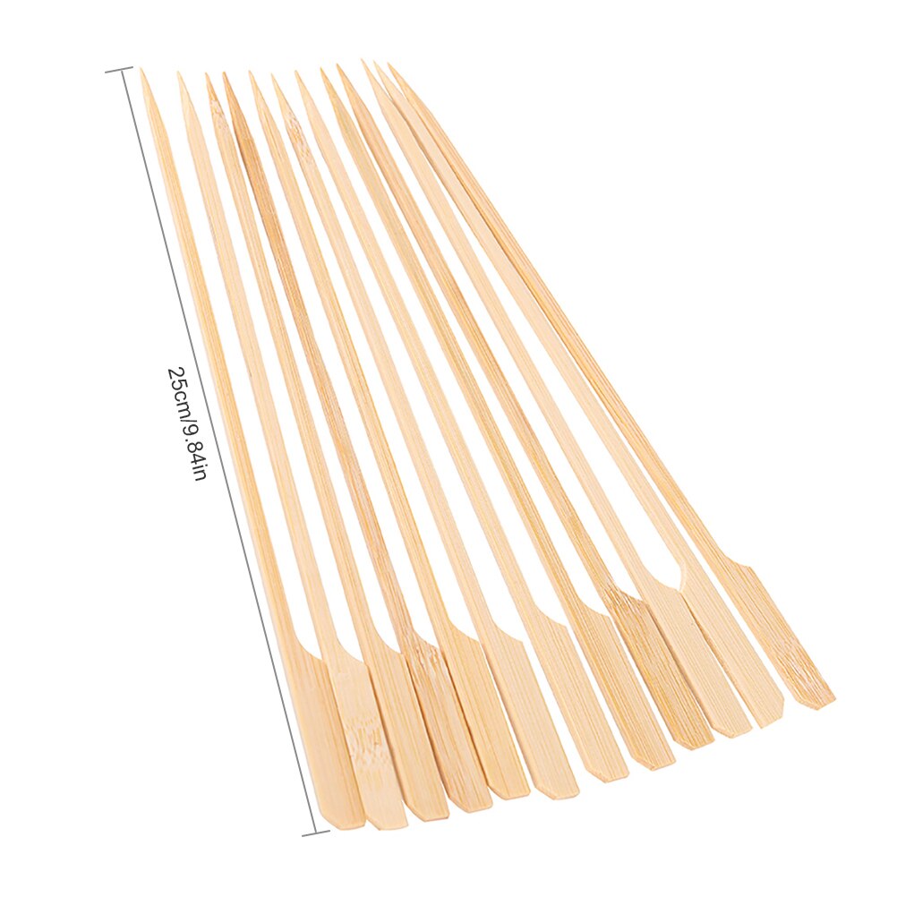 100 Stuks Wegwerp Wood Sticks Barbecue Gereedschap Natuurlijke Bbq Bamboe Spiesjes Voor Shish Kabob Grill Fruit