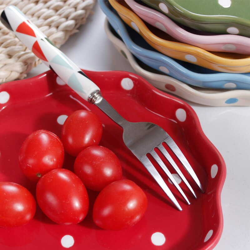 Djup tallrik platt japansk modern frukost västerländsk mat tallrik fat biff tallrik hushålls keramik frukt tallrik servis  lb41308