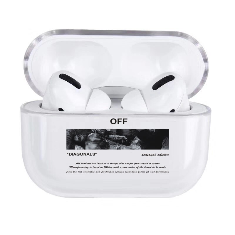 Funda rígida con letras de dibujos animados para Apple Airpods 2, funda de lujo para auricular transparente, caja sencilla y bonita para airpod Pro: For Pro-2