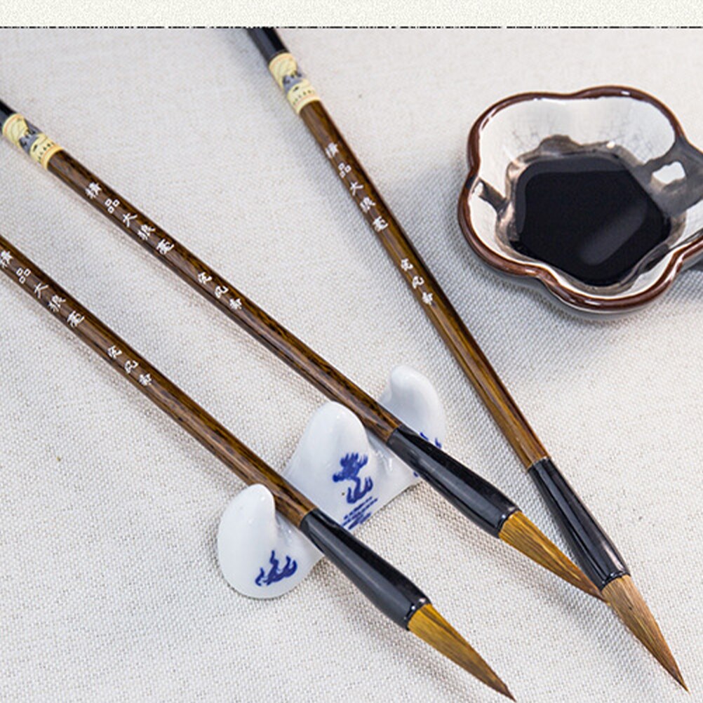 3Pcs Wezel Haar Borstel Chinese Kalligrafie Schrijven Borstel Pen Olieverf Penseel Kunst Levert Voor Studenten
