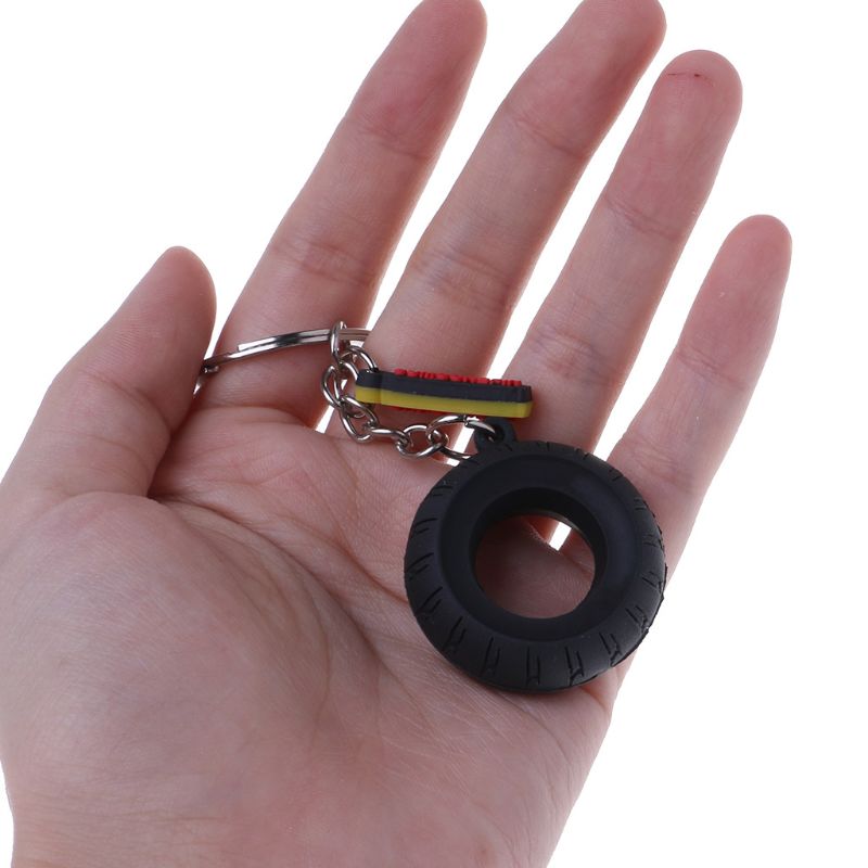 LLavero de goma para llanta de motocicleta, bonito para Interior de coche
