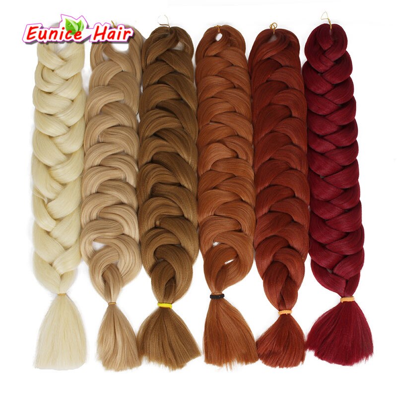 Crochet Braiding Hair one piece 82 inch Synthetic Braiding Hair 165g/piece pure color Jumbo Braid Hair Extensions