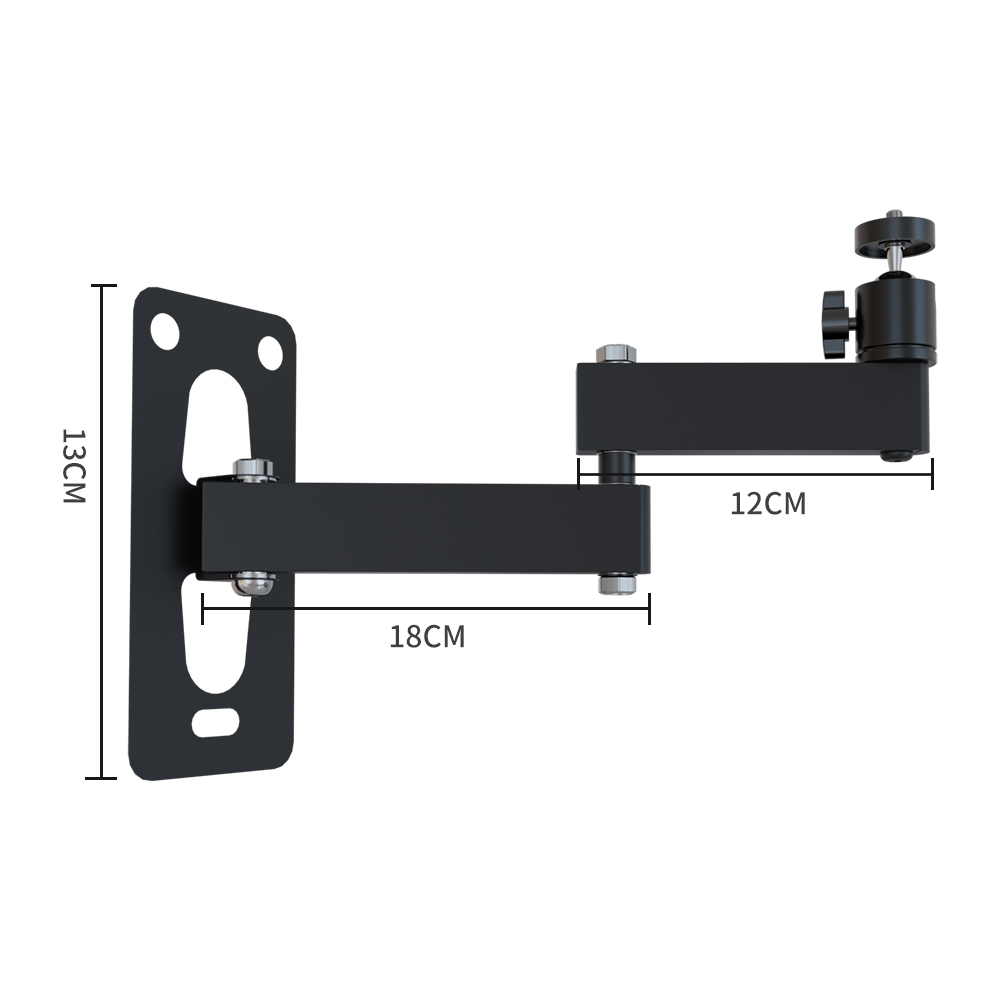 Photography Studio Boom Arm Wall Mount for Video Strobe Lights Max Length Horizontal and Vertical Rotatable Punch Required