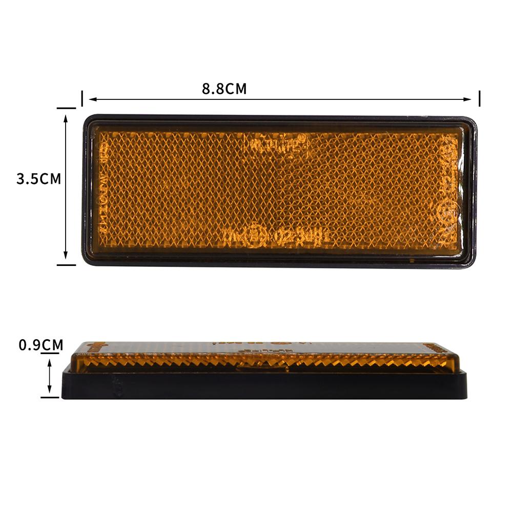 10 Stks/set Amber Oranje Stok Op Lijm Reflectoren IP67 Voor Vrachtwagen MGO3