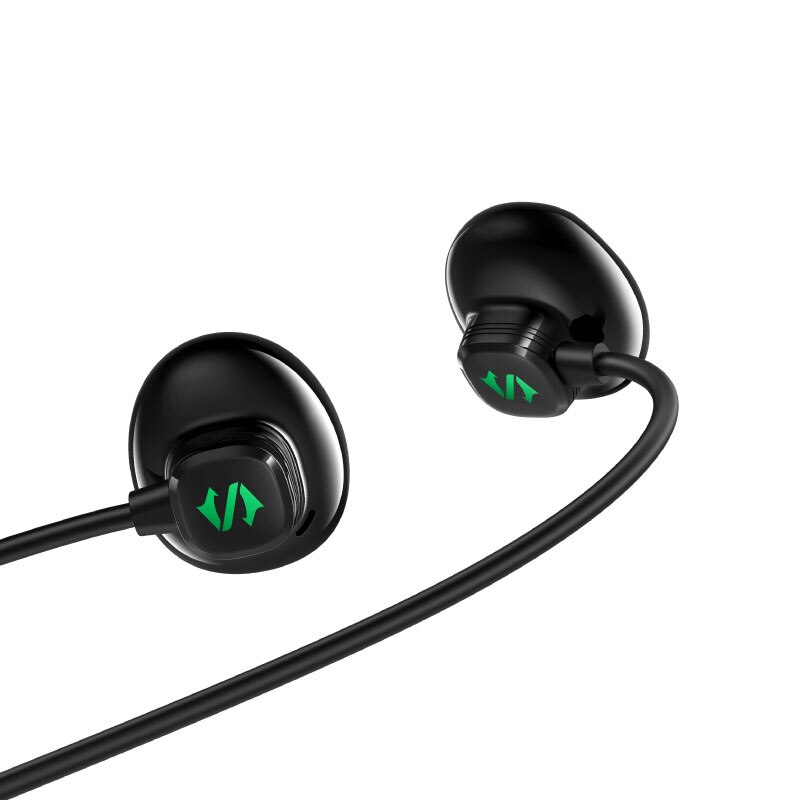 Original xiaomi black shark gaming headphones , 3,5mm half in-ear wired control hi-fi headphones with mic for xiaomi black shark phone