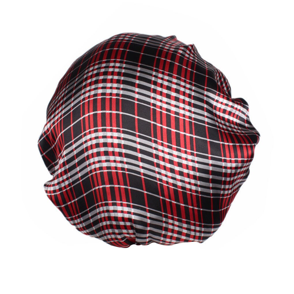 Bonnet de nuit en Satin pour adultes, unisexe, à larges bords, à fleurs, pour printemps, automne et hiver: lattice