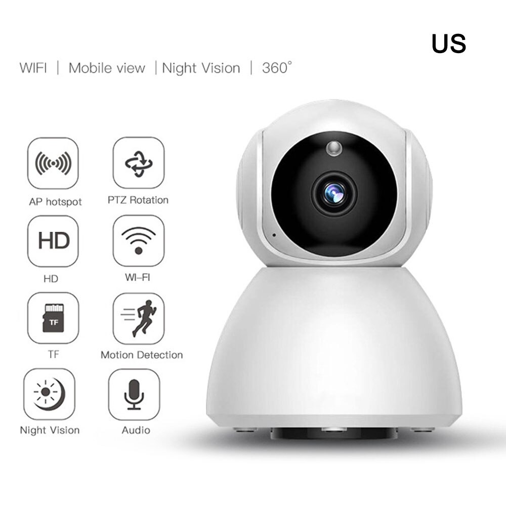 1080p ip kamera sikkerhedskamera  p2p baby monitor smart wifi trådløs cctv kamera ir nattesyn hjemme sikkerhedssystem: Os