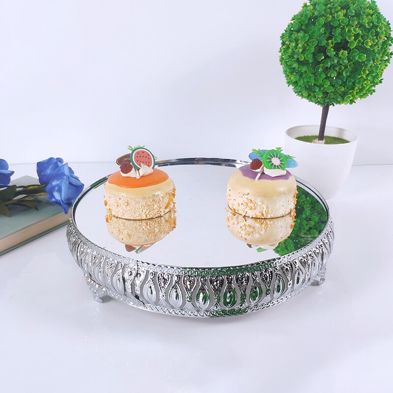 silver Wedding Display Cake Stand Cupcake Tray Home Decoration Tools Dessert Table Decorating Party Suppliers