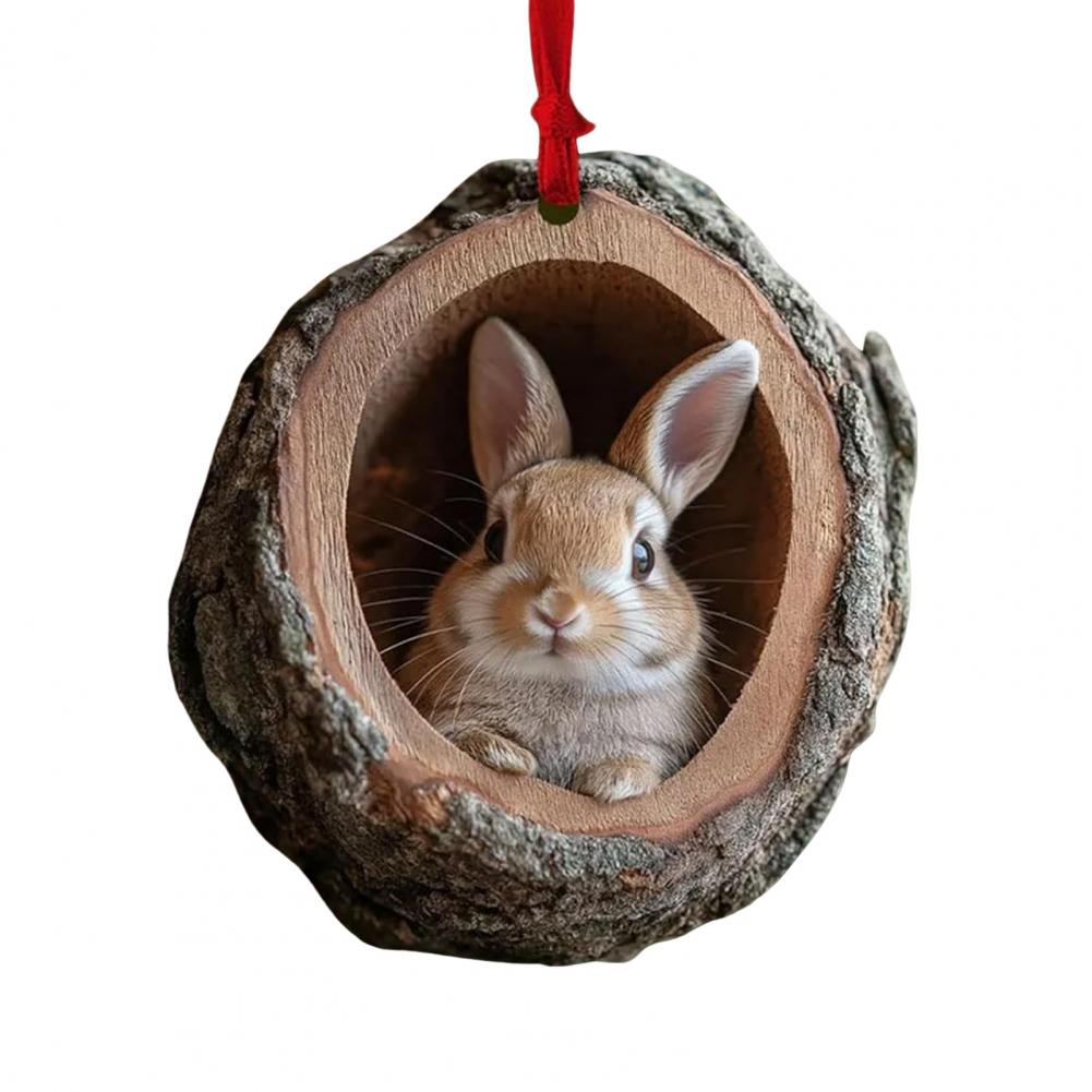 2D Christmas Ornaments Acrylic Cartoon Forest Acrylic Christmas Ornaments Seasonal Decor For Tree Ceiling Cute Pattern Keepsake: green