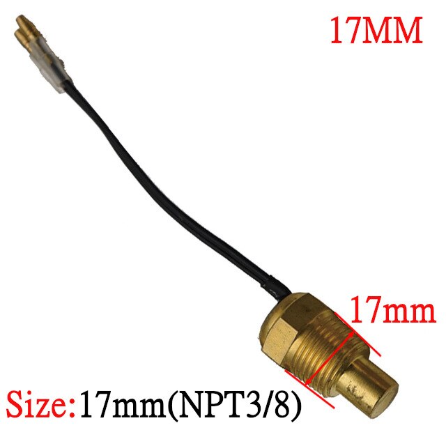 12V 24V coche camión Digital Sensor de temperatura del agua NPT1/8 50K cabeza 10mm 12mm 14mm 16mm 18mm 20mm 22mm 17mm 18mm 21mm temperatura del agua del remitente: Marfíl