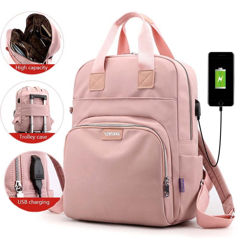 Sac à dos chargeur USB pour filles, hommes, femmes, voyage, cartable pour garçons et adolescents