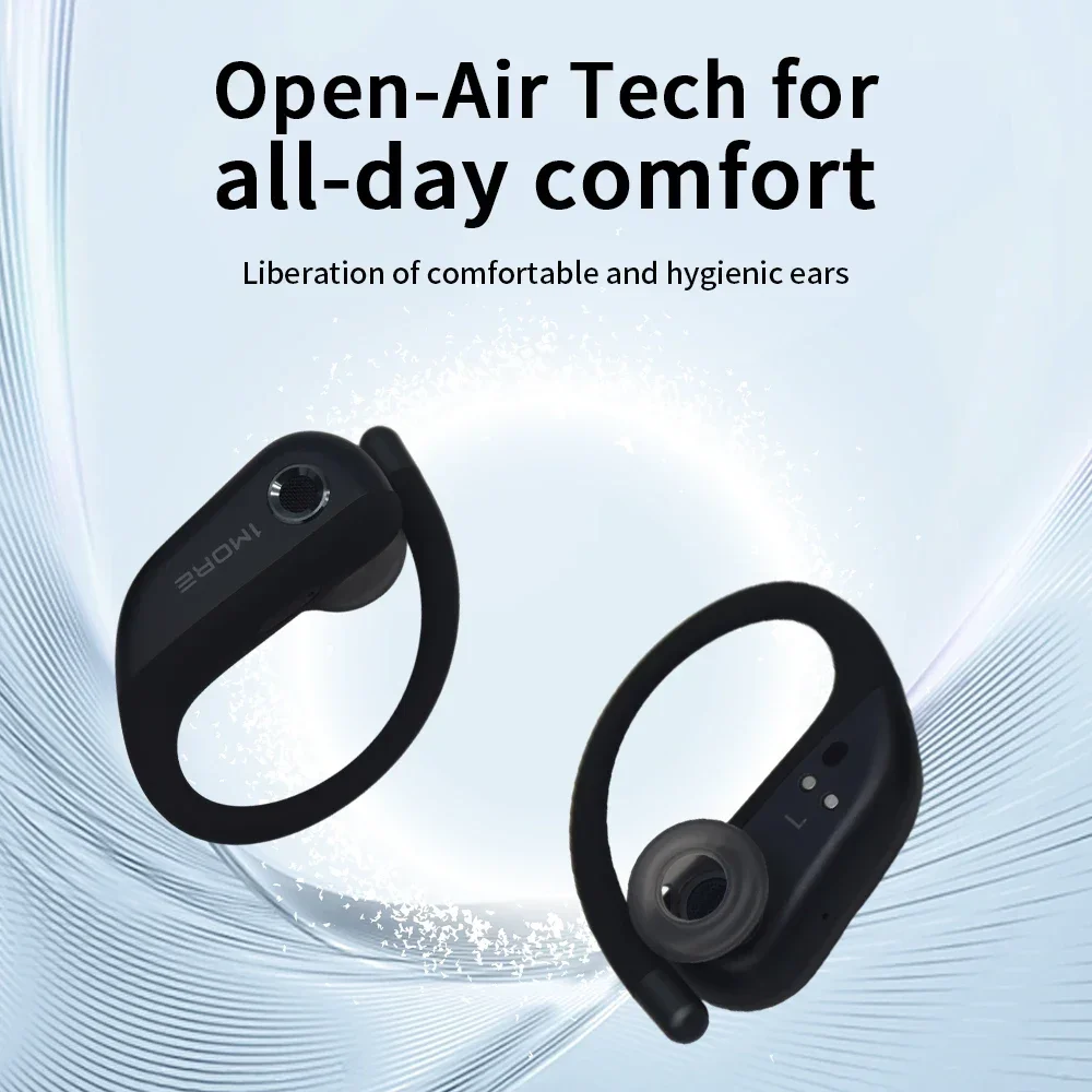 1MORE S50 Open Ear Wireless Earphones Bluetooth 5.3 Fast Charging Headset with Mic 38 Hours Playtime Waterproof Sports Headphone
