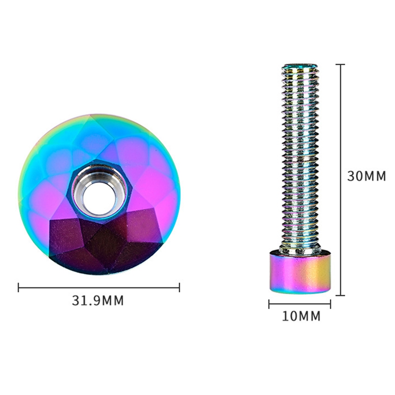 Bicycle Headset Cap MTB Road Bike Stem Headset Top Cap Cover With Screw For 28.6Mm Fork Head Tube