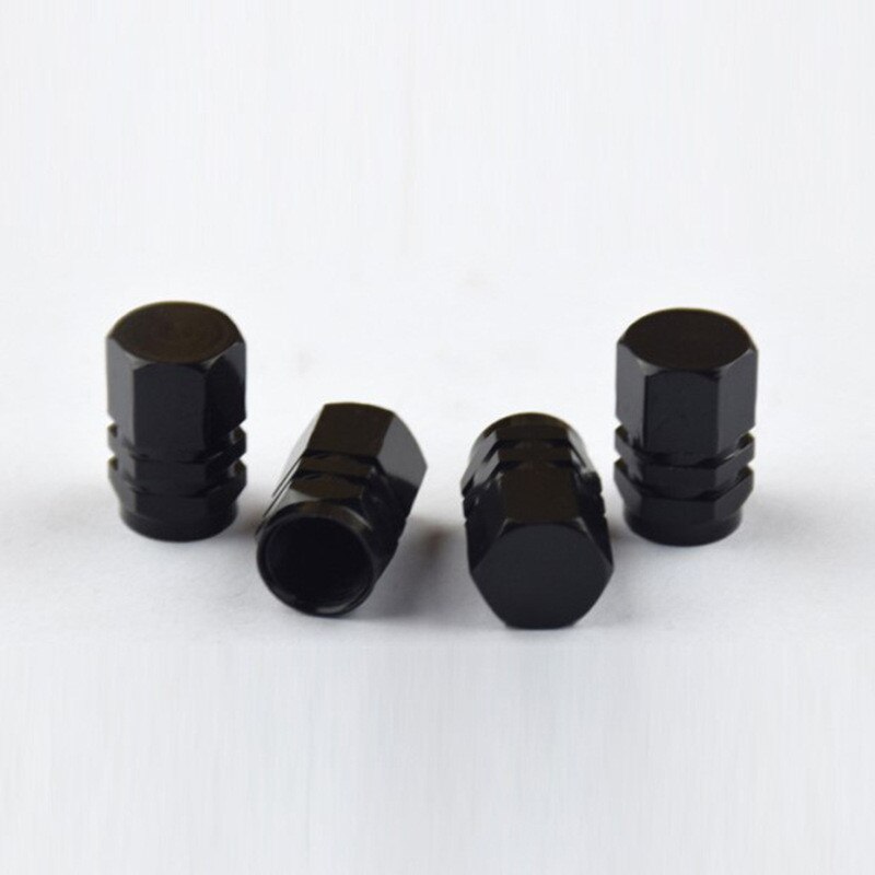 4 Uds tapon rueda coche tapones valvula coche enchufes de rueda de neumático de neumáticos Tapa Valvula para rueda de motocicleta tapas Theftproof aluminio rueda de coche Tapa de válvula tapas de válvula de aire tapone: CA346-BK