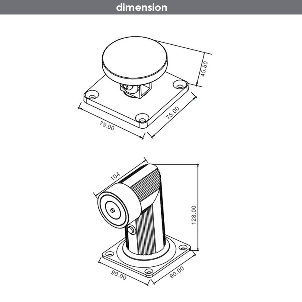 180kg(350Lbs) Fire Doors Electromagnetic Door Suction Magnetic Suction Electromagnetic Magnetic Lock Floor-mounted Door Holder