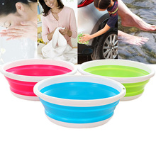 Simple Life Folding Bucket Portable Camping Fishing Car Washing Tool Camping Fishing Wash Vegetables Fruit Portable Basin