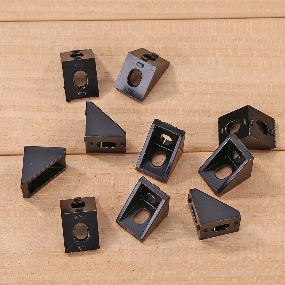 10pcs Practical Aluminium Angle Corner Right Angle Brackets Furniture Fittings Right Angle Connecting Fittings Screens Windows