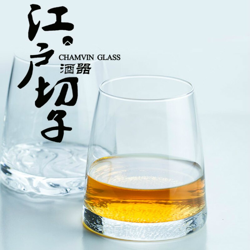 Japonia Edo Kiriko kryształ grafika Whisky kubek góra księżyc artystyczny koncepcja Whisky staroświecki szkło wino degustacja kubek