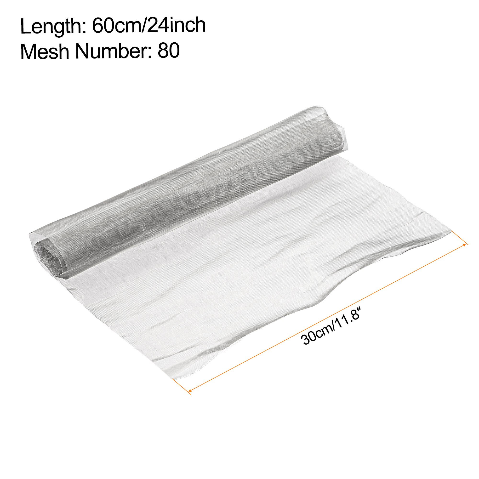 Uxcell Stainless Steel Metal Window Screen Mesh Woven Wire Mesh 24x12inch 80 Mesh Filtration Cloth for Home, Pack of 1