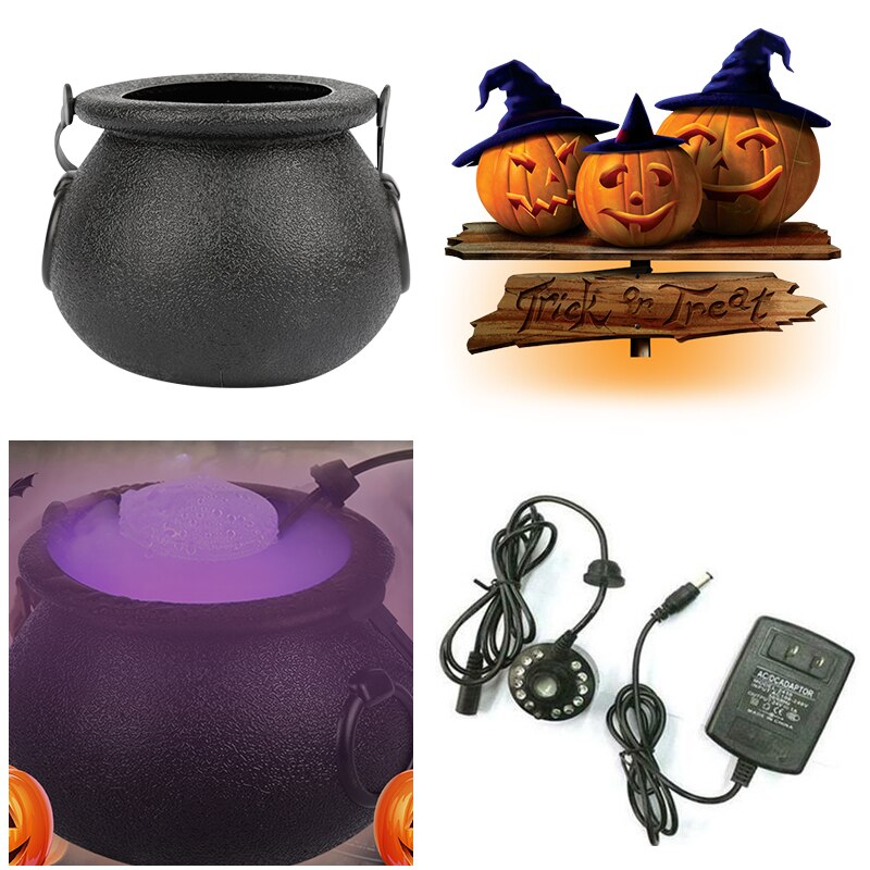 Halloween Kedel Tågemaskine Røg Maskine Farveskiftende Festrekvisitter 300ml/H 16W: 03 britiske