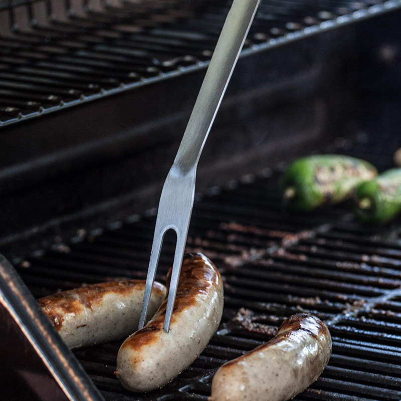 Roast Meat Fork BBQ Skewers Hook Handle Steak Fork... Grandado