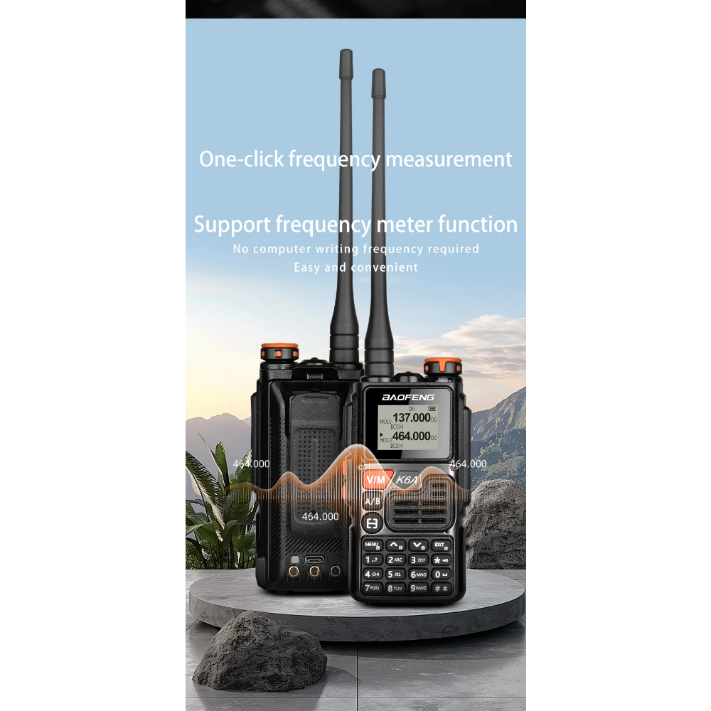 baofeng UVK6 Walkie Talkie Am Fm Two Way Radio Commutator Station Ham Wireless Set Long Range Receiver Quansheng UV-K6