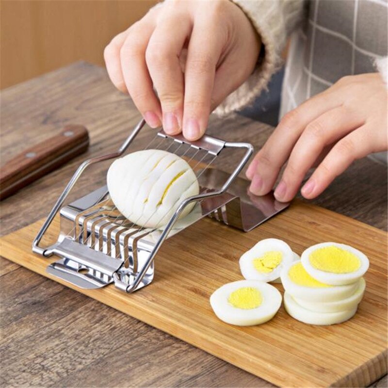 CTREE de huevo de acero inoxidable dispensador de corte huevos herramientas rebanadoras divisores y divisor cortes Cocina Esencial herramientas de la cocina C427