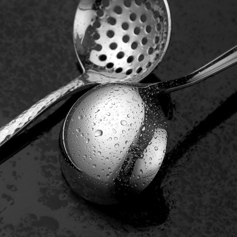 Stainless Steel Soup Spoon/Colander Durable Anti-Corrosion Kitchen Utensils Anti-scald and heat-insulation spoon Soup Pot