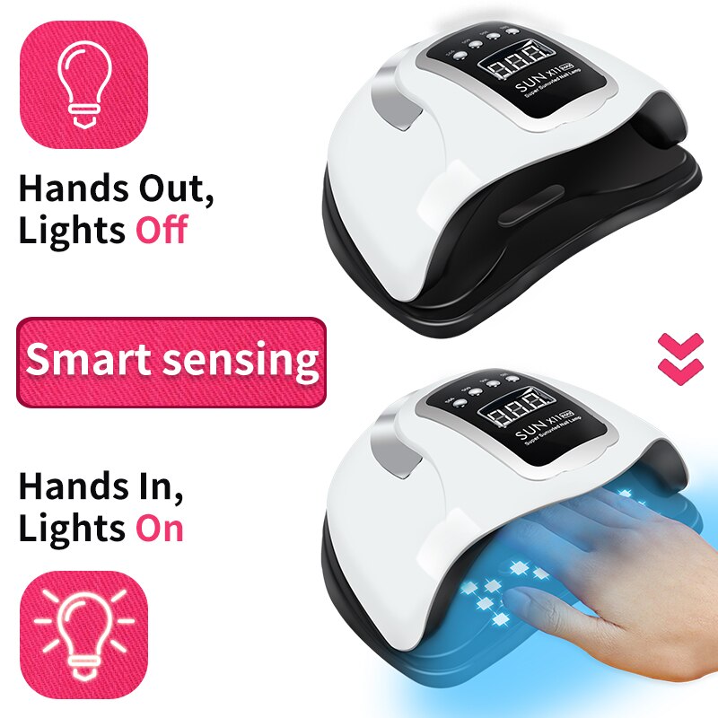 LNWPYH Nail Dryer LED Nail Lamp UV Lamp for Curing All Gel Nail Polish With Motion Sensing Timer Manicure Pedicure Salon Tool