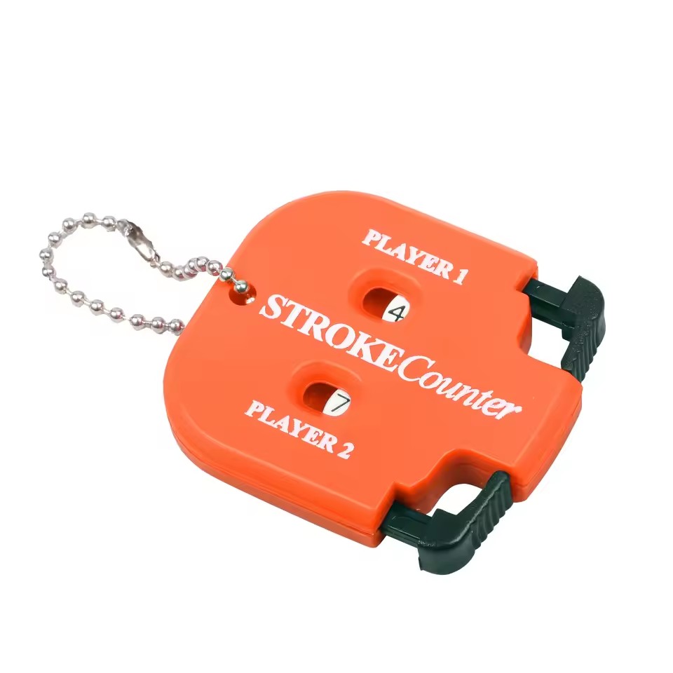 Mini draagbare golf shot count putter scoreteller met twee cijfers scoren, gemakkelijke terugkeer naar nul golfaccessoires met sleutelhanger