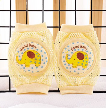 Kids Girls Boys Crawling Elbow Toddlers Baby Knee Pads Protector Safety Mesh Kneepad Leg Warmer Children Cushion Legging Infants: 12-Yellow Elephants