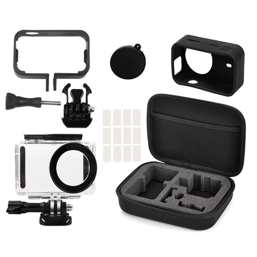 LBKAFA Mijia ACCESORIOS 4K Mini cámara carcasa resistente al agua funda de Marco funda de silicona bolsa de almacenamiento para Xiaomi Mijia: Set