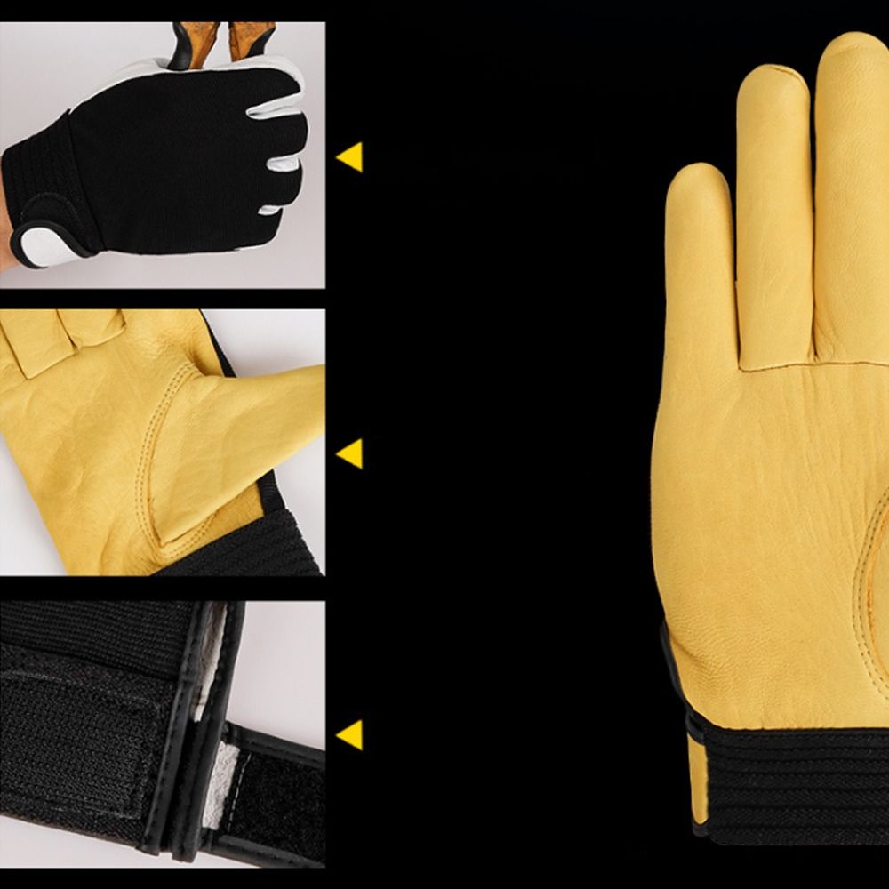 Verdikte werkhandschoenen, slijtvaste, comfortabele leren werkhandschoenen, flexibele grip, beschermende handschoenen, porter site