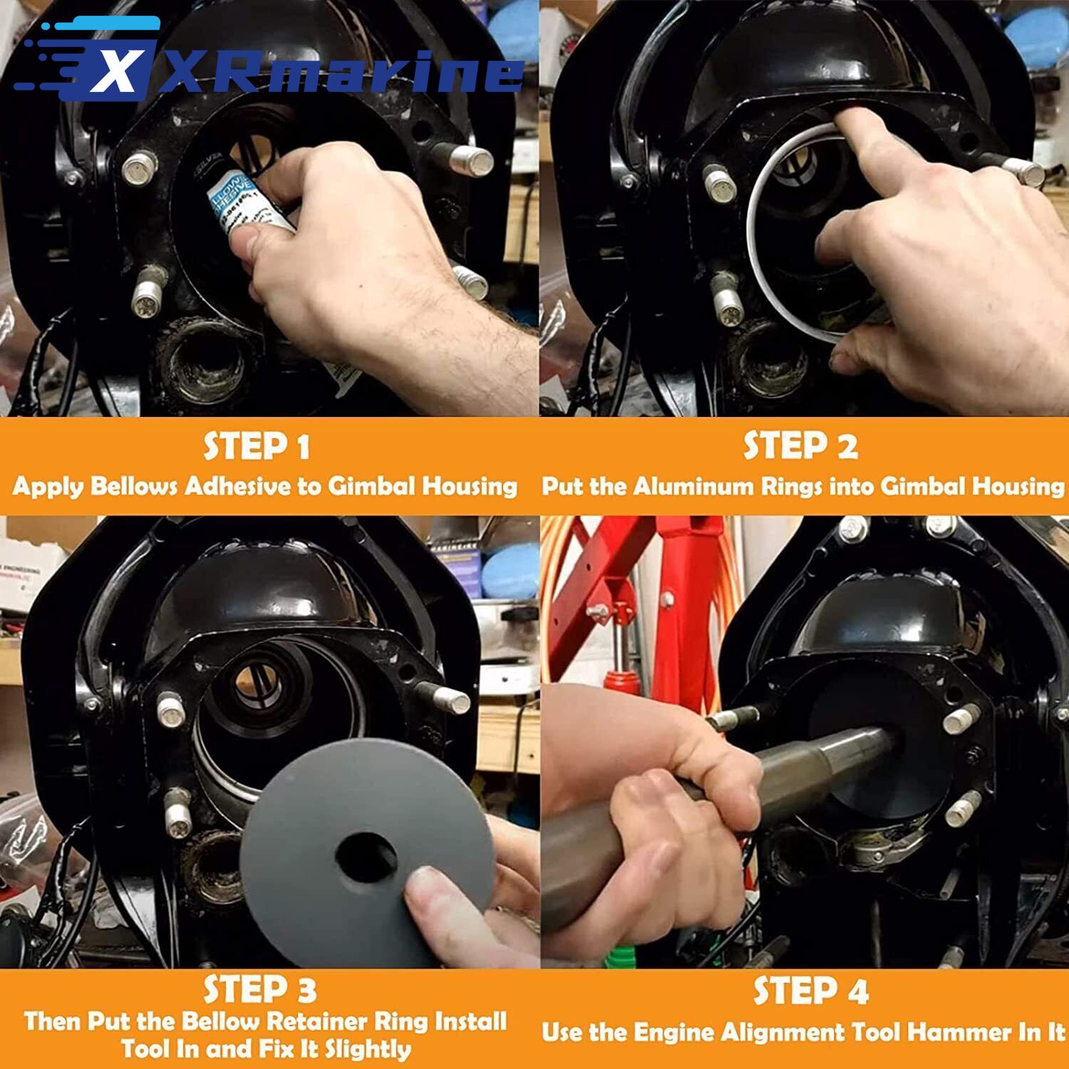 Strumento di installazione dell'anello di fissaggio del soffietto alfa uno gen Due Bravo sostituisce Mercruiser 91- 818162