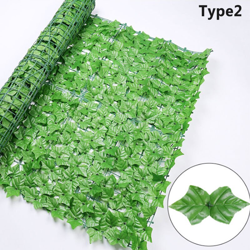 Artificial Balcony Green Radish Fence Net Simulation Green Plant Balcony Garden Fence Home Garden Decorative Plant Wall: L / 02