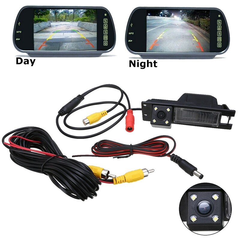 Auto Hd 4LED Rear View Backup Reverse Camera Voor Opel Astra H J Corsa Meriva Zafira Insignia Fiat Buick regal