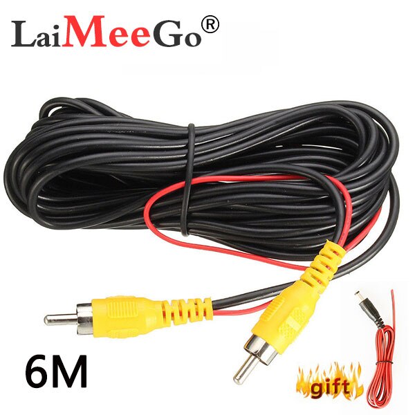 Car reversing camera rear view video line 6m 10m 15m 20m RCA extension line