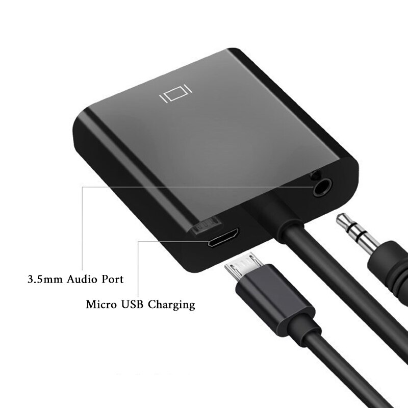 HD 1080P HDMI to VGA Adapter Converter Cable Digital to Video Audio For Xbox PS4 PC laptop TV box to projector display HDTV