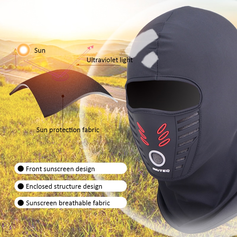 Full Face Mask Face Sheild Hood Riding Off-road Thermal Anti UV Windproof Electric Car Mask Breathable Motorcycle Mask
