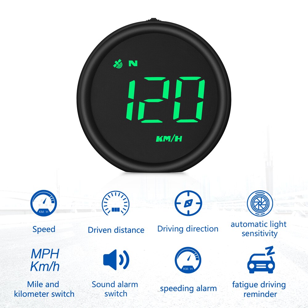 Jauge numérique intelligente G1 HUD pour voiture, système GPS, multifonction, affichage tête haute, alarme de vitesse, nouveauté